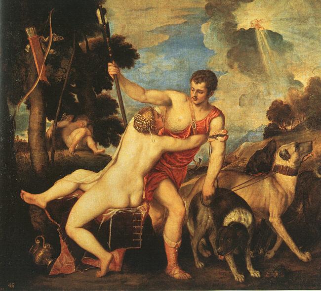  Titian Venus and Adonis oil painting image